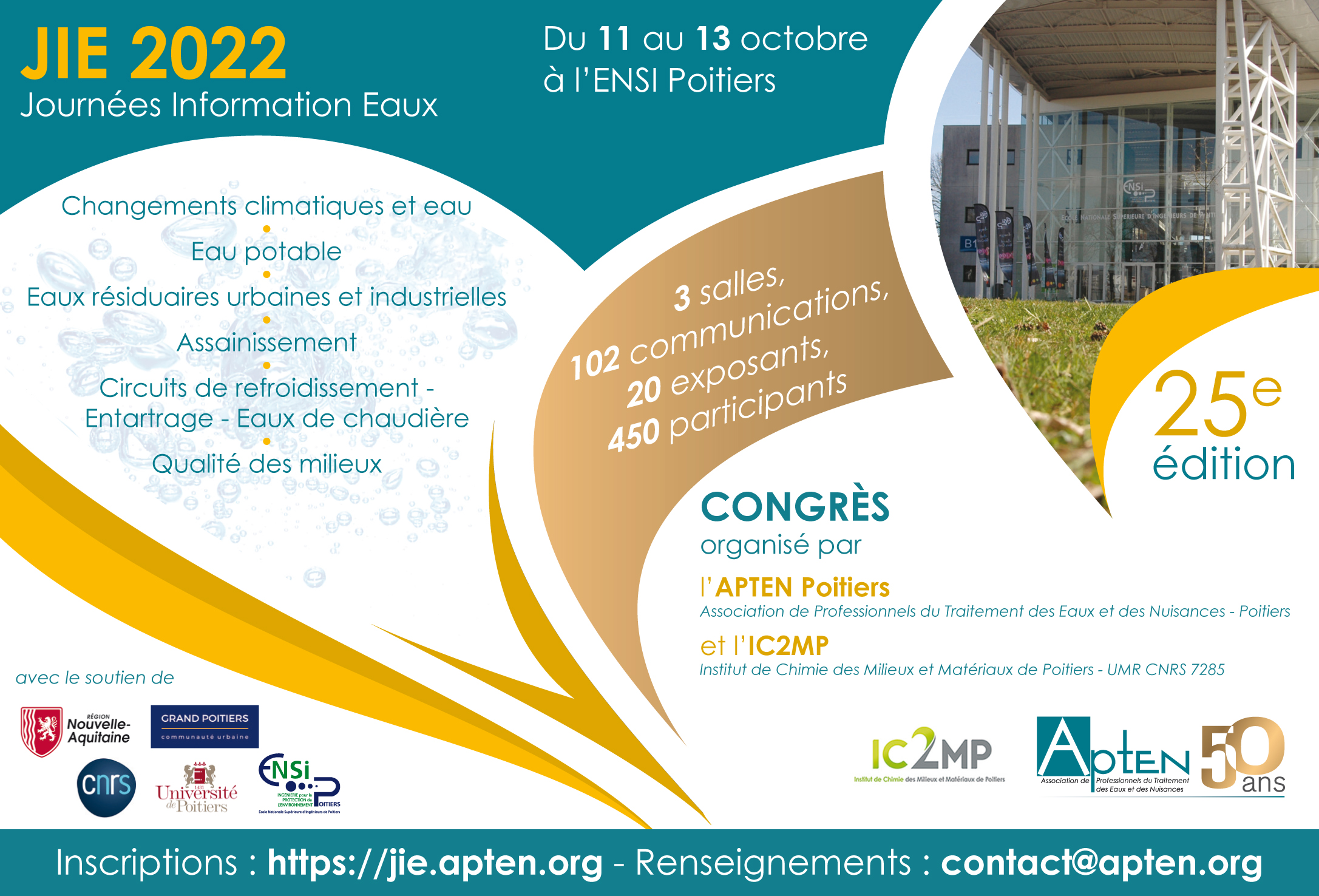 25ème édition des Journées Information Eaux de Poitiers